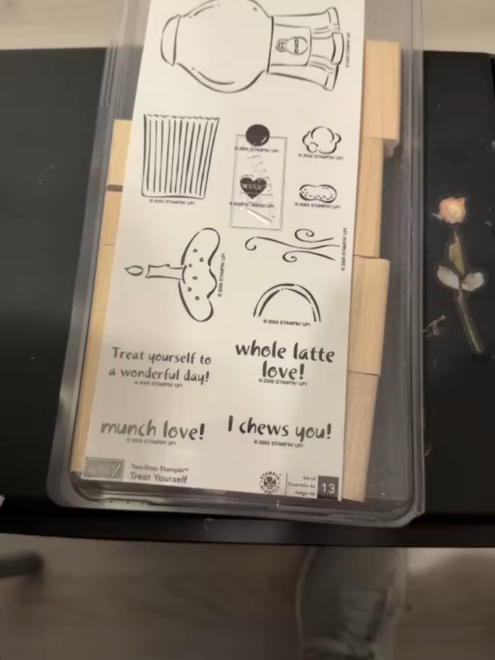 RETIRED NEVER USEd!! Stampin' Up! Treat Yourself Stamp Set